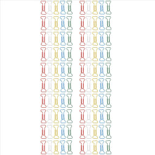 100 stuks metalen paperclips in botvorm, veelkleurig