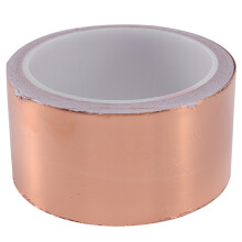 Cinta adhesiva de cobre de 50 mm x 10 m. Rollo de cinta autoadhesiva.
