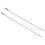 Edelstahlperlen, 10 cm lang, 2,4 mm Durchmesser, 100 Stück, silberfarben 3
