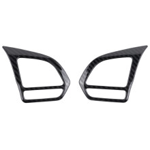 2 Stück Auto-Lenkradabdeckung aus Metall und Kohlefaser, Zierrahmen für MG ZS EV, MG6, MG5, EZS (2018–2021)