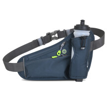 Marsupio sportivo con cintura di idratazione e portaborraccia per uomo e donna, per corsa, ciclismo, escursionismo, camminata, grigio scuro