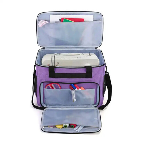 Sewing Accessories Bag Ergonomic Handle Magnetic Closures-Black 2