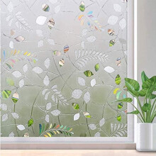 Sonnenschutz-Fensterabdeckung, abnehmbare dekorative Fensterfolie, Milchglas-Fensterfolie mit wiederverwendbarer Sichtschutzfolie, hochwertiges