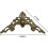 Συνδετήρες Filigree Triangle, Γωνίες Scrapbooking Αντίκες Βιβλίων για Διακοσμήσεις Vintage Στυλ, 3