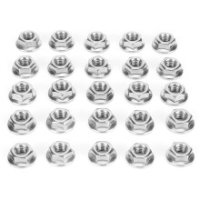 Goed schroefdraad zeskantmoer voor nauwkeurige passing, stalen flensmoeren met gekartelde grip voor trillingsdemping, handig en praktisch voor