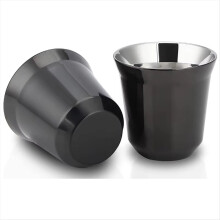 80 ml/2,7 oz 304 roestvrijstalen espresso-koffiebeker, draagbaar, dubbellaags, kantoor, melk, thee, mok, mini-wijnglas