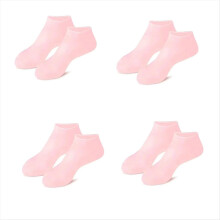 Paar feuchtigkeitsspendende Silikonsocken für den ganzen Fuß, rissfest und schützend gegen trockene Fersen, Strandsocken, Rosa