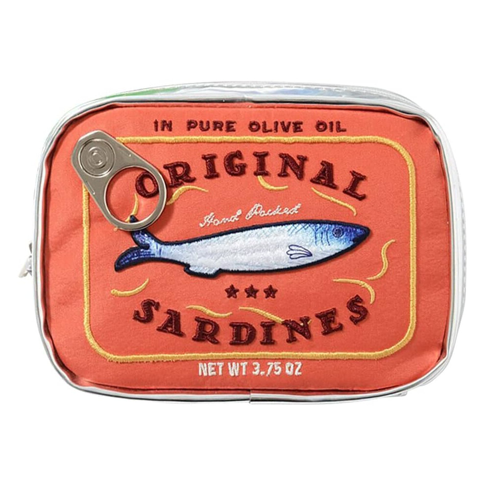 Oimg Canned Sardines Style Cosmetic Bag - Creative Portable Fashion Zipper Bag