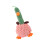 Serviette à main en chenille à motif de canard, absorbante,-Rose 1