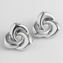 Schmuck, Blumenohrringe für Damen, leichter Luxus, hochwertige Ohrringe im Metallstil, Weiß K 03301