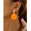Runde Ohrhänger, Orange 1
