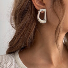 Ohrringe, schlichte Legierungsohrringe, Schmuck, Sonnenblumenohrringe 03339-Silber