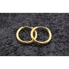 Trendige Spiralohrringe aus Edelstahl, Gold, 2,0 x 8 mm