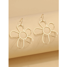 1 Paar minimalistische, modische, farbenfrohe Ohrringe aus hohlem Metall, geeignet für Damen, für den Alltag oder als Geschenk. Goldfarben.