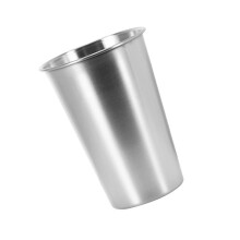 Stackable Water Cup 600ml Teas Coffees Milk Beer Mug-silver