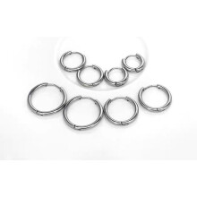 Trendige Spiralohrringe aus Edelstahl, stahlfarben, 2,5 x 20 mm