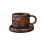 Japanese Inspires Ceramic Coffee Cup Creative Breakfast-Brown 1