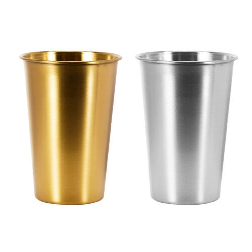 Stackable Water Cup 600ml Teas Coffees Milk Beer Mug-silver 1
