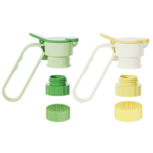 Beverage Filter Spout Caps with Removable Strainer-Yellow 1