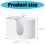 Support rond en plastique de coton de maquillage pour le-Blanc 4