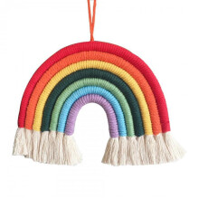 Nordic Style Nursery Decor, Handmade Knitted Ornament With Rainbow Colors For Kids Room Home Decor, Adds A Touch Of Sweetness