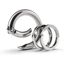 Mosquetón de metal sólido de tamaño universal y práctico para extender la correa de la bolsa, clips de mosquetón redondos, bordes de superficie