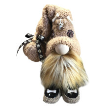 Pele sintética elegante para artesanato de gnomos, tecido de pele sintética felpuda e estilosa para decoração de fantasias DIY, pele artificial