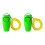 2pcs Ergonomic Dog Clickers Whistle Training Set-Emerald green 1