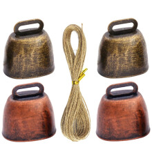 4pack Metal Cow Bells For Cattle Tracking Outdoor Decoration