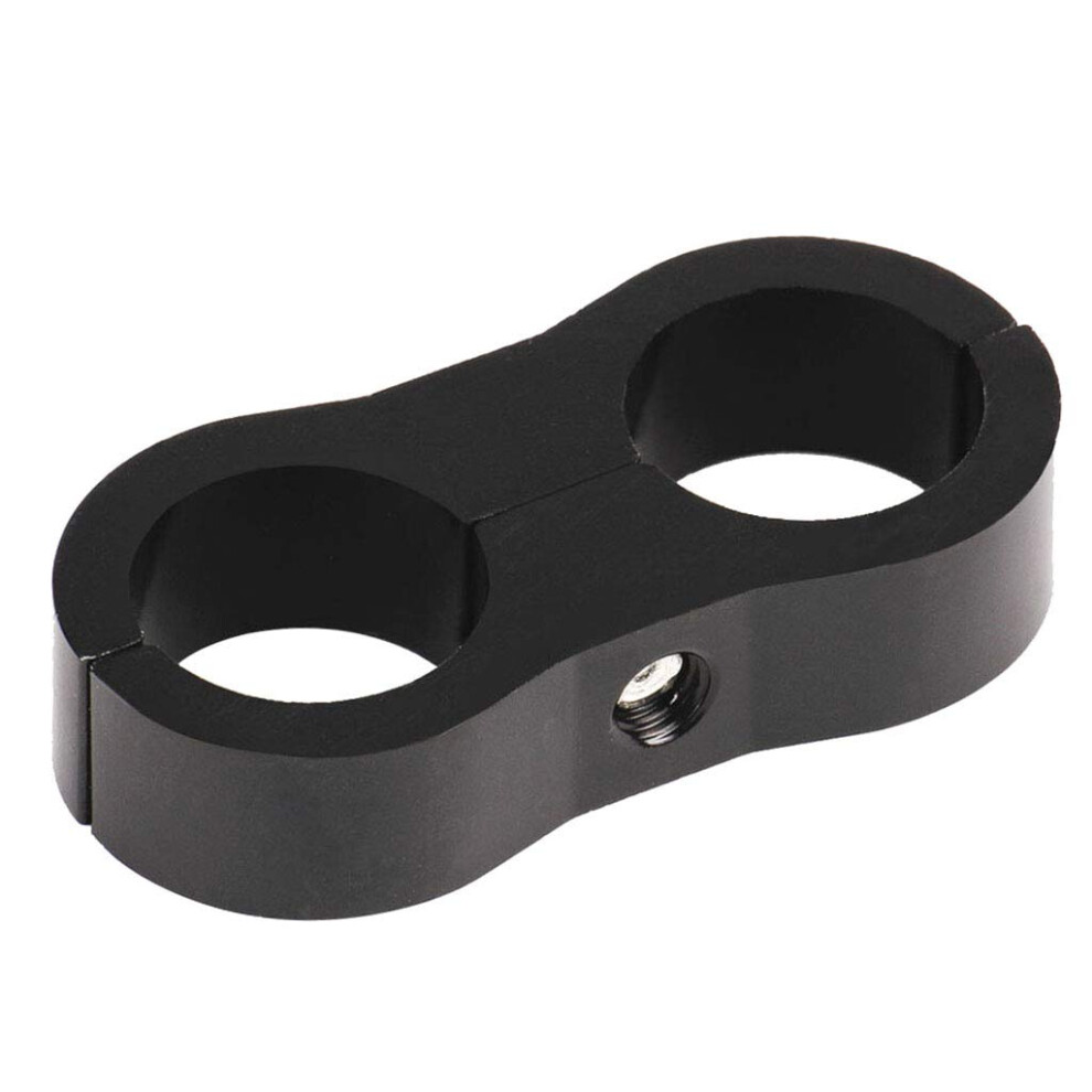 Billet Aluminum Dual Oil Fuel Water Line Hose Separator Clamp An8 An8 Size For Engine Oil And Fuel Lines Black 9067246052171