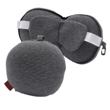 Ergonomisches Reisekissen, Augenmaske Hybrid,-Schwarz