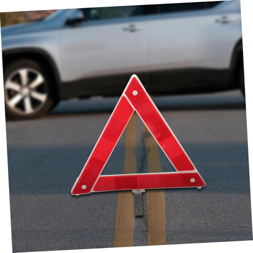 Foldable Roadside Safety Triangle Reflective Warning Sign Compact Car Emergency Triangle Stand Portable Safety Triangle 1