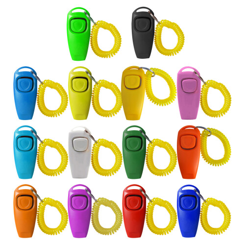 2pcs Breeds Clickers Whistle For Dog Training-light orang 2
