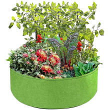 Stevige, ademende plantenpot van milieuvriendelijk non-woven materiaal voor een gezonde groei, herbruikbaar ontwerp, ideaal voor op het balkon.