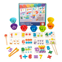 Peuter Wiskunde Zintuiglijk Speelgoed Houten Peg Board Kralen