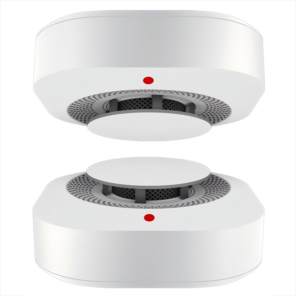 Photoelectric Smoke Detector Home Smoke Alarm With Led Light, Test/Silence Button, En14604 Compliant, 2Pack 9067246052324
