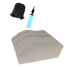 Lightweight Inflatable Leg Support Pillow Pump Included-grey
