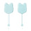 Silicone Pet Massage Brush Glove Double Side Design Safe-Blue 1