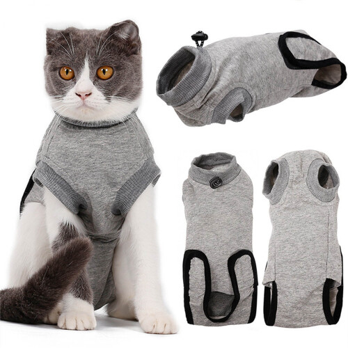 Protective Cats Surgical Suit for Easy Wear Prevents Licking-S 1