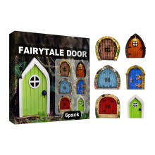 Porte féerique en bois enchanté, portes miniatures pour jardin féerique, décoration d'arbres, de clôtures et de murs, accessoires pour