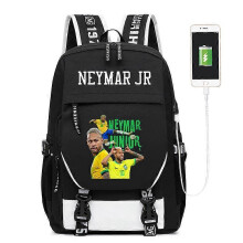 (25inch, 8) Kids Backpack Soccer Star Themed School Bag Large Capacity Water Resistant Oxford Backpack for Boys Girls