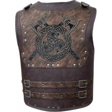 (Axe) Viking Warrior Pu Leather Chest Armor  Retro Knight Leather Body Armor  Medieval Armor For Larp/cosplay