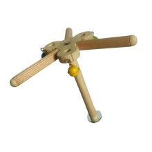 Wooden Rotating Windmill Perch Toy For Parrots Small Birds-B