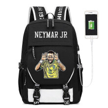 (25inch, 3) Kids Backpack Soccer Star Themed School Bag Large Capacity Water Resistant Oxford Backpack for Boys Girls