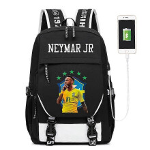 (25inch, 6) Kids Backpack Soccer Star Themed School Bag Large Capacity Water Resistant Oxford Backpack for Boys Girls
