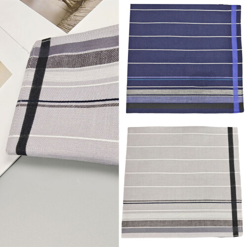 Comfortable Cotton Pocket Square Elegant Vintage Stripe-B 2