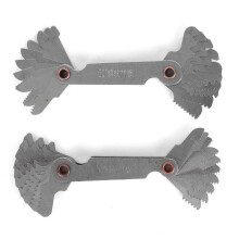 2Pcs Thread Gauge Metric 60 Imperial 55 Stainless Steel 20 Blades Screw Pitch Measuring Tool