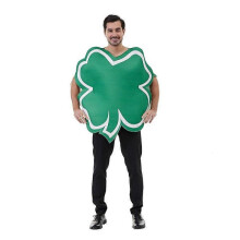 St. Patrick's Day Costume Outfit for Adult Cute Green Lucky Shamrock Costume 4 Leaf Clover Tunic Men Fancy Dress