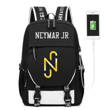(25inch, 5) Kids Backpack Soccer Star Themed School Bag Large Capacity Water Resistant Oxford Backpack for Boys Girls