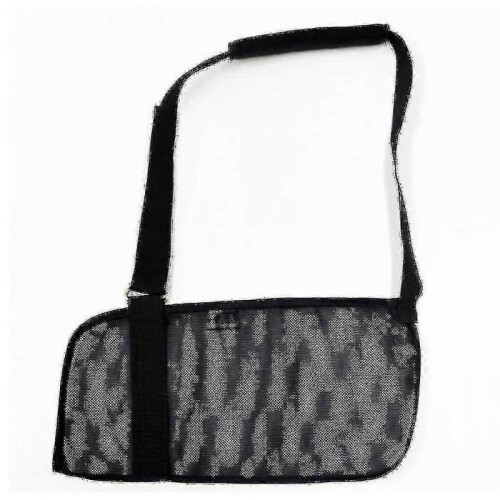 (Black) Mesh Arm Sling Support Brace Immobilizer Injury Shoulder Elbow Dislocated Support Strap Tool 1
